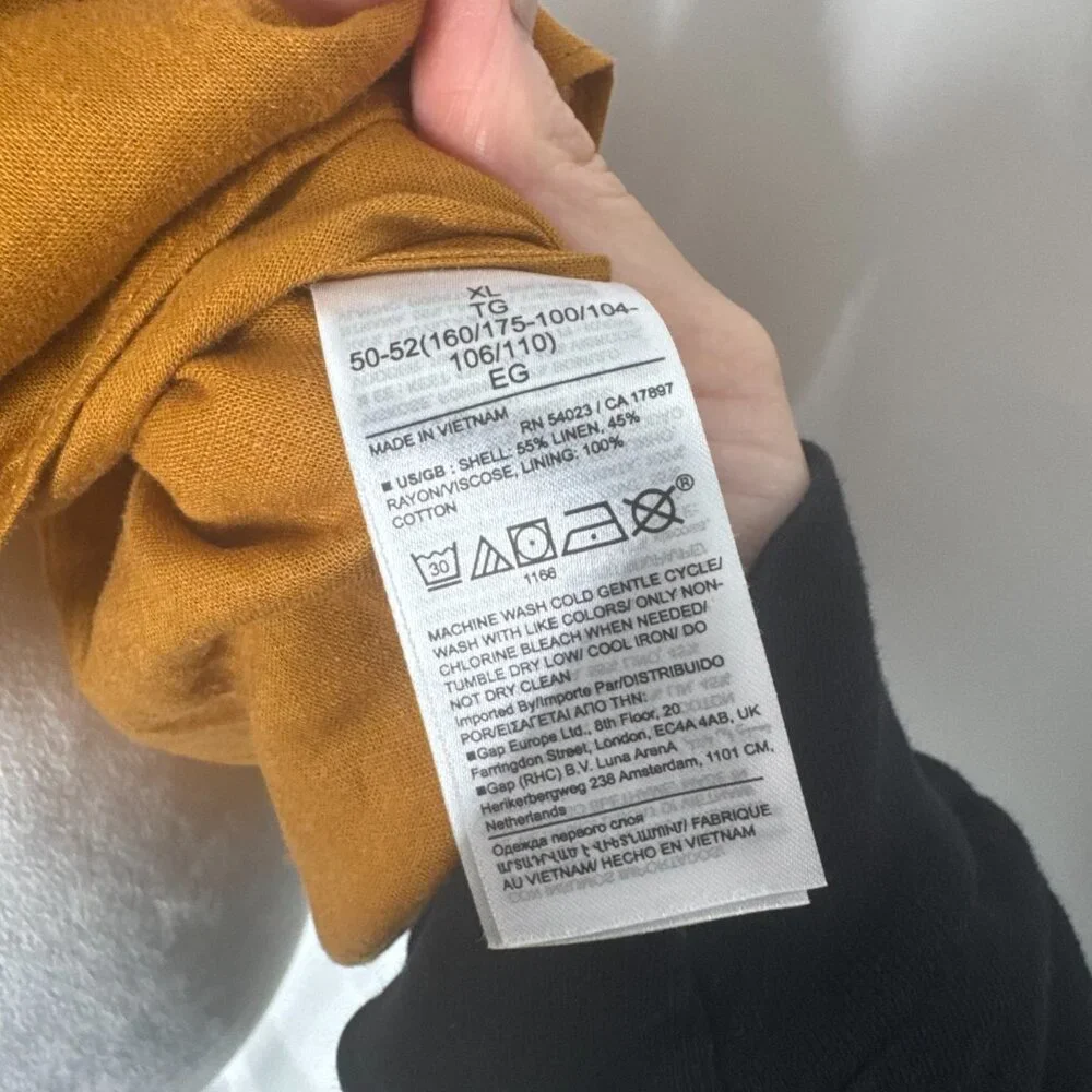 Banana Republic Linen-Blend Tie-Back Peplum Camisole Top Size XL NWT - Picture 5 of 13